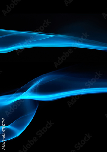 Blue smoke fractal abstract background