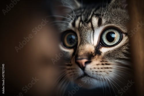 Close Up Of A Cute Cat made with Generative AI