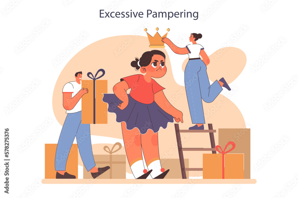 Excessive pampering, fostering an arrogant spoiled child. Parenting
