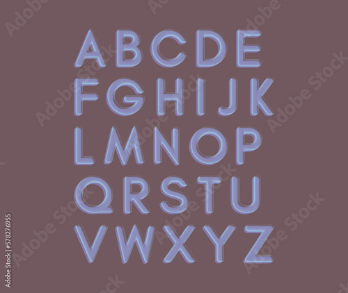 Alphabet set. Design elements with stipple effect. 3D illustration for brochure, poster, presentation, flyer or banner.