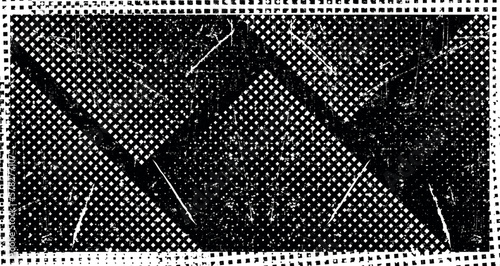  Grunge urban background. Grunge frame with distorted heart shapes. Defect error vector shape. Glitched frame Distressed dirty design element for print, template, brochure, social media.