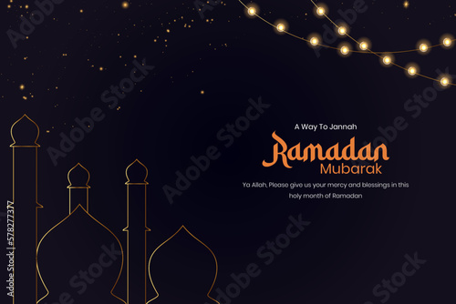Islamic Ramadan Mubarak greeting background