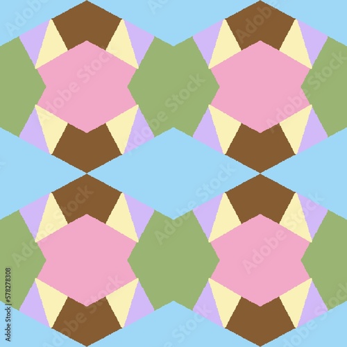 Triangle and square shapes come in a variety of beautiful colors, come together, design, use as background image.