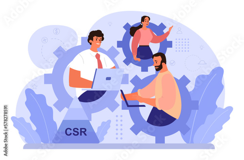 Corporate social responsibility. CSR, business take responsibility
