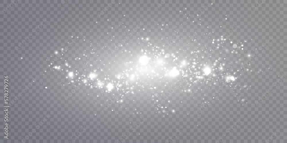 Light effect with lots of shiny highlights shining on transparent background for christmas new year design. Light effect with lots of shiny highlights shining on transparent background for christmas new year design.