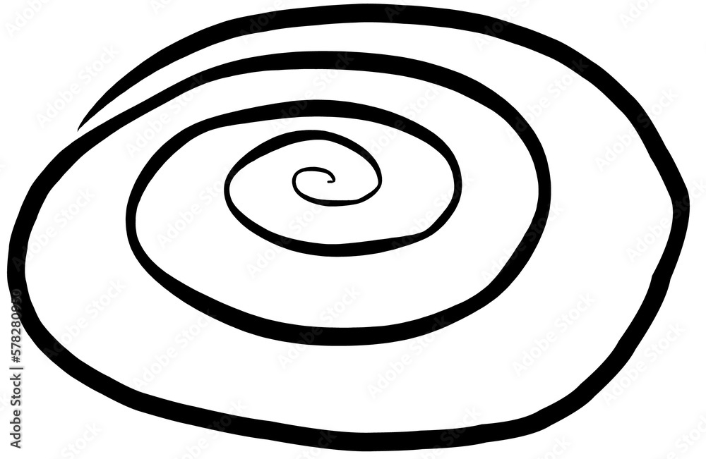 Naklejka premium an oval spiral is a simple element