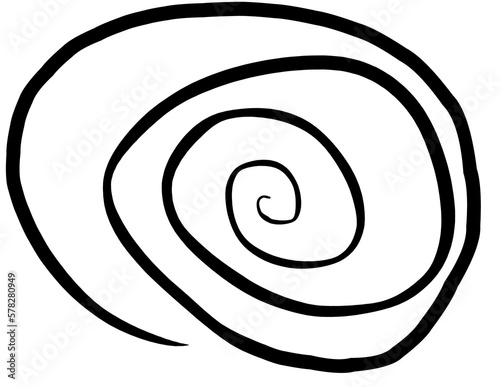 round spiral simple element