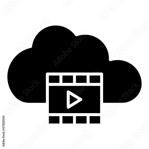 video player cloud computing icon
