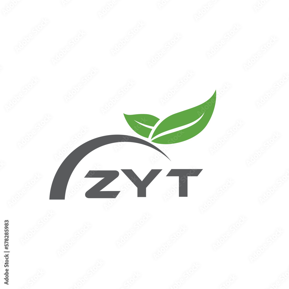ZYT letter nature logo design on white background. ZYT creative initials letter leaf logo concept. ZYT letter design. ZYT letter nature logo design on white background. ZYT creative initials letter leaf logo concept. ZYT letter design.