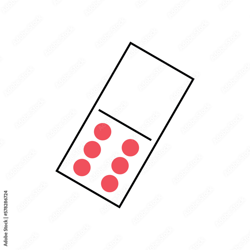 Domino Card Icon Vector Template Domino Card Icon Vector Template