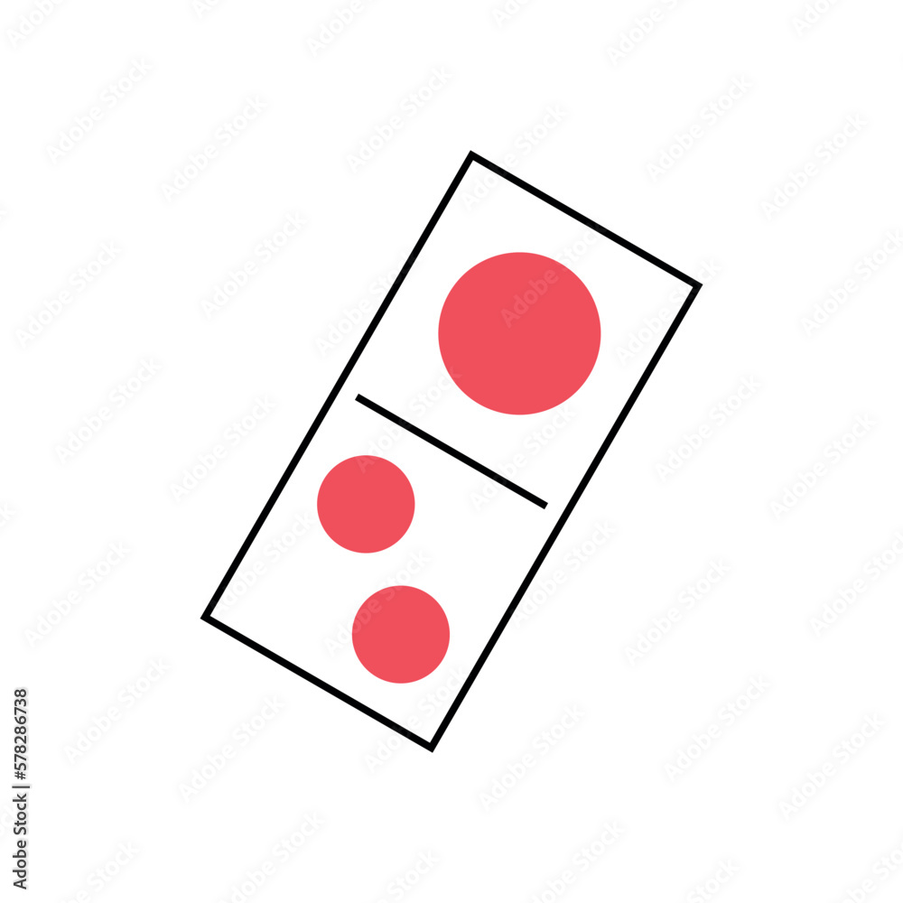Domino Card Icon Vector Template Domino Card Icon Vector Template