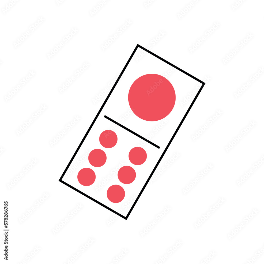 Domino Card Icon Vector Template Domino Card Icon Vector Template