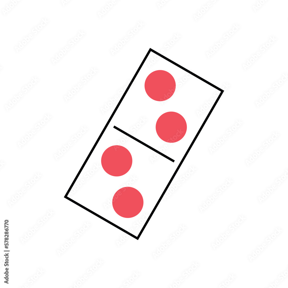 Domino Card Icon Vector Template Domino Card Icon Vector Template