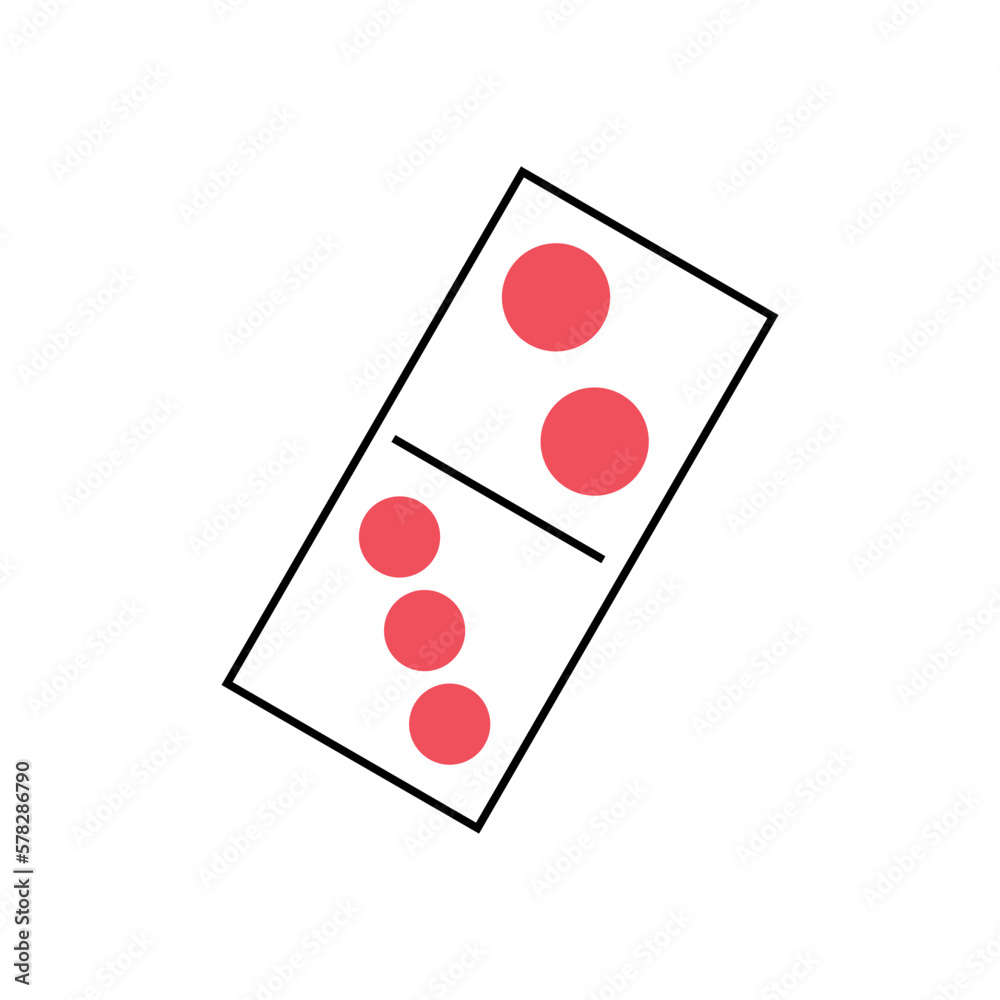 Domino Card Icon Vector Template