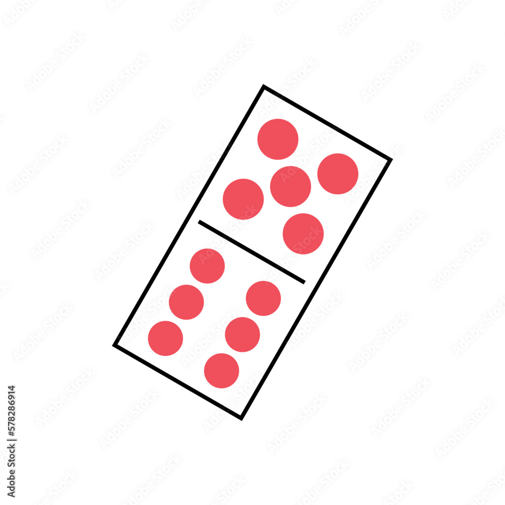 Domino Card Icon Vector Template Domino Card Icon Vector Template