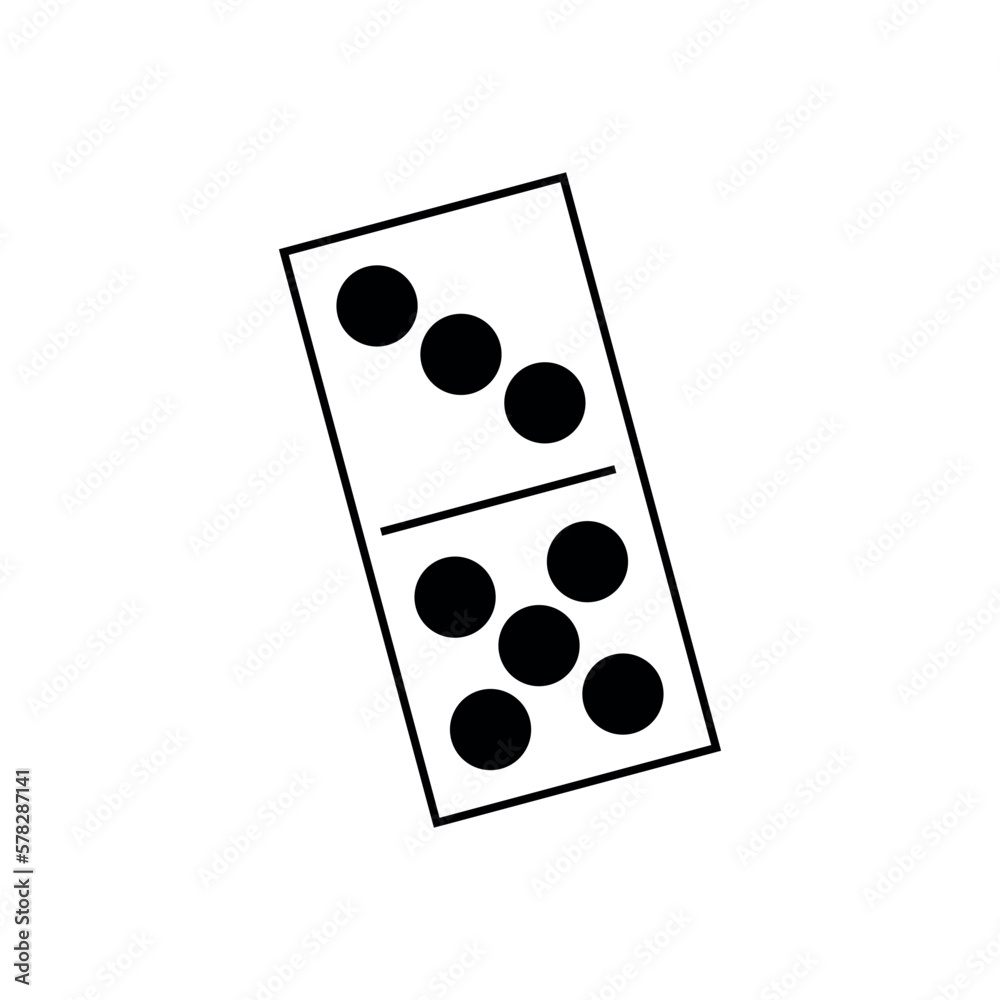 Domino Card Icon Vector Template Domino Card Icon Vector Template