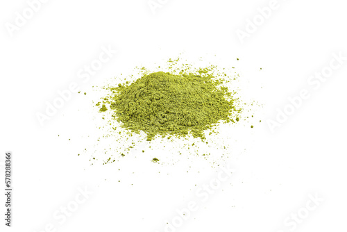 powdered matcha Green tea isolated on png