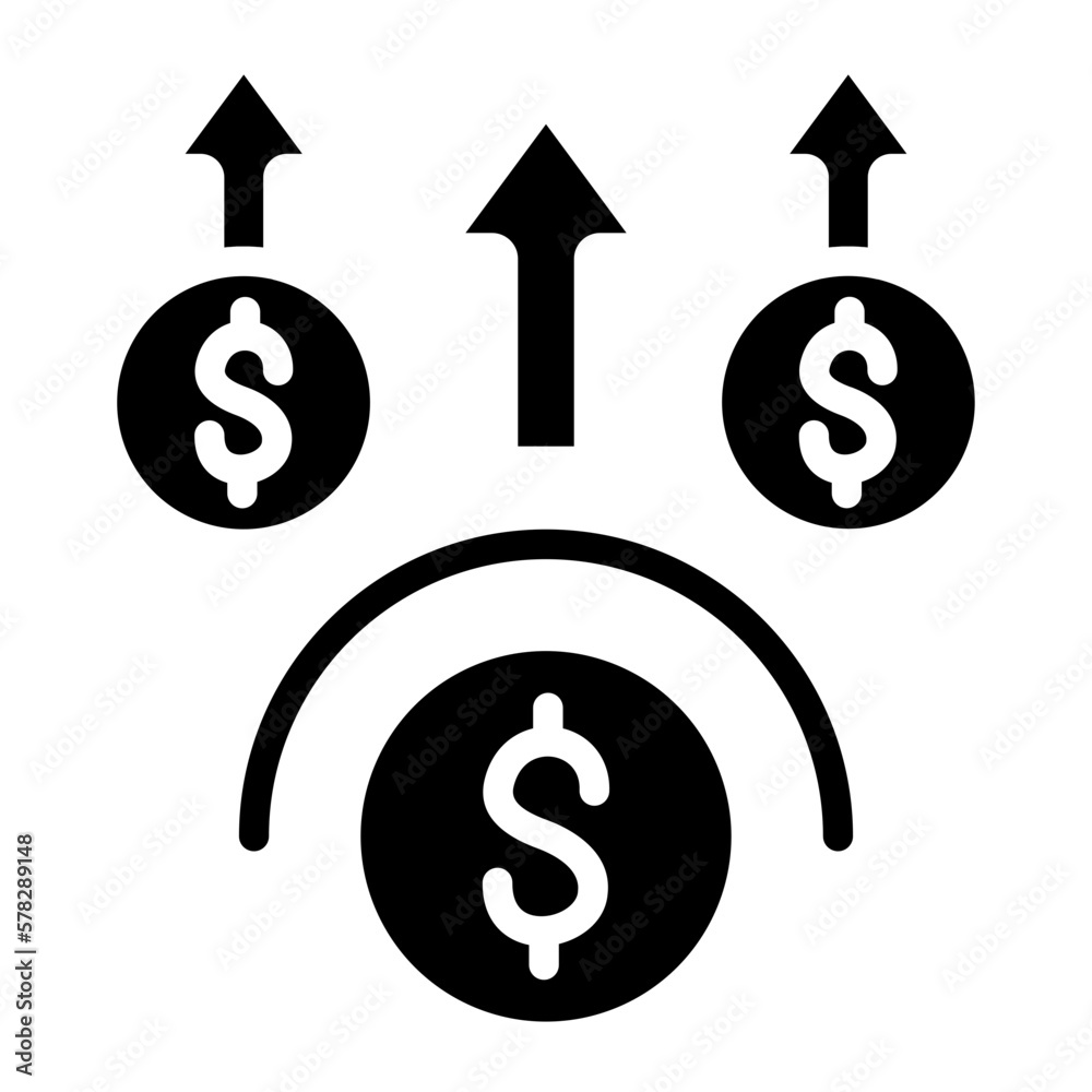 Vector Design Money Benefit Icon Style Vector Design Money Benefit Icon Style