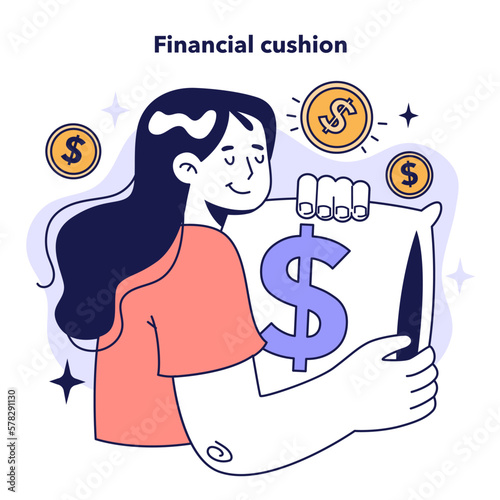 Family budgeting. Money savings, financial cushion building, future