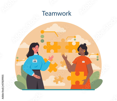 Teamwork. Human resources manager soft skills. HR agent competencies © inspiring.team