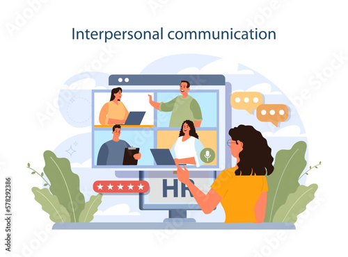 Interpersonal communication. HR manager soft skills. HR agent