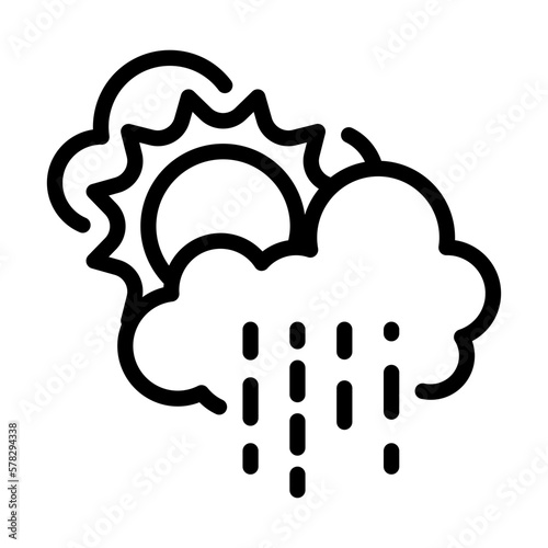 drizzle, sunny icon