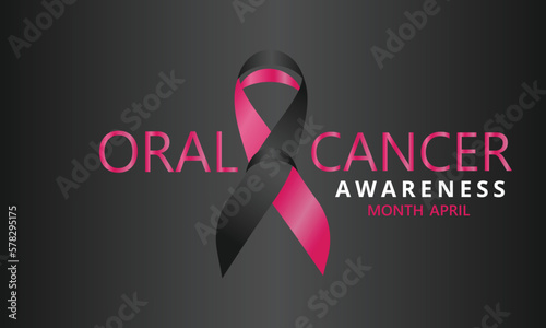 Oral Cancer Awareness Month. Template for background, banner, card, poster 