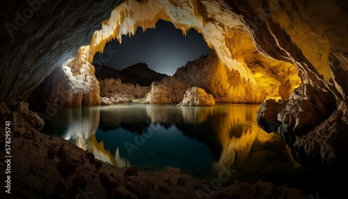 Underground Lake Cave Inside