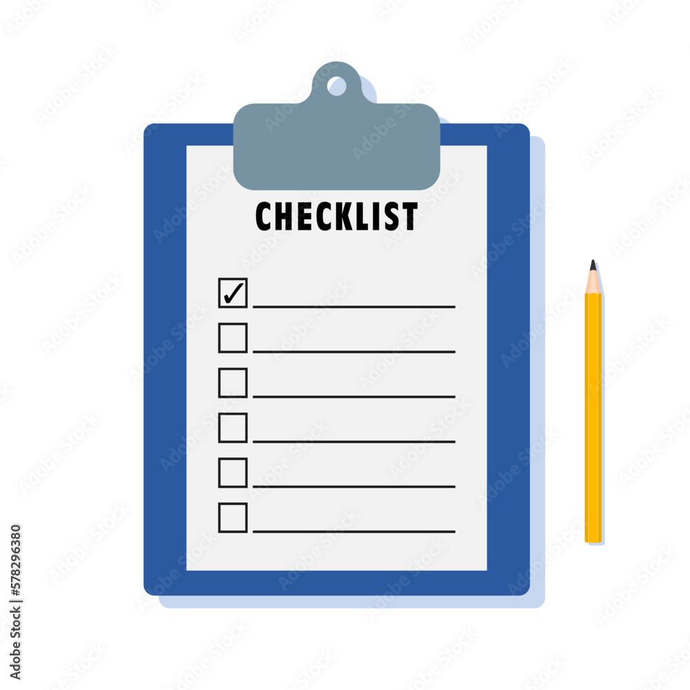 Checklist clipboard vector template Checklist clipboard vector template