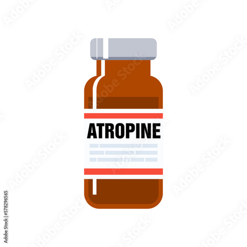 Atropine drug bottle photo