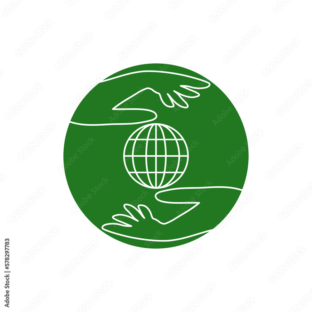 Human hand holding Earth globe icon isolated on transparent background Human hand holding Earth globe icon isolated on transparent background