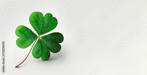 Obraz na płótnie Clover leave isolated on white background. Generative AI w salonie