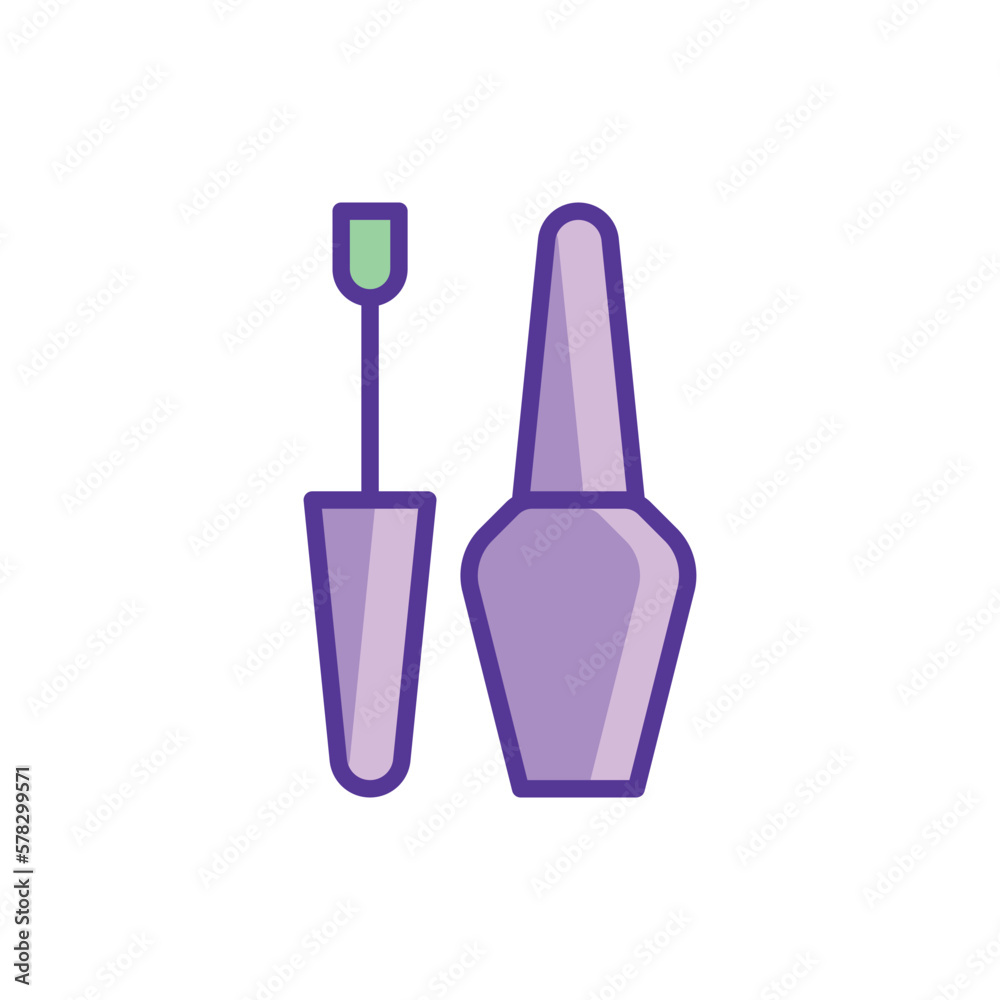 Nail polish thin line icon. Symbol of manicure. Modern vector illustration for beauty shop. Nail polish thin line icon. Symbol of manicure. Modern vector illustration for beauty shop.