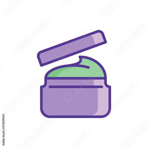 Spa treatment: body scrub, body cream thin line icon. Anti cellulite treatment. Modern vector illustration for beauty shop.