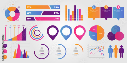 Infographic elements diagram collection in a flat design