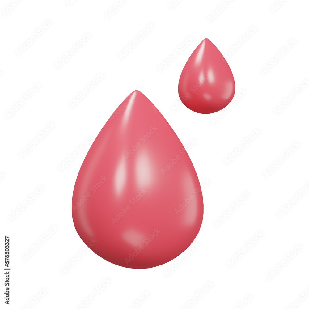 blood icon 3D illustration medical assets