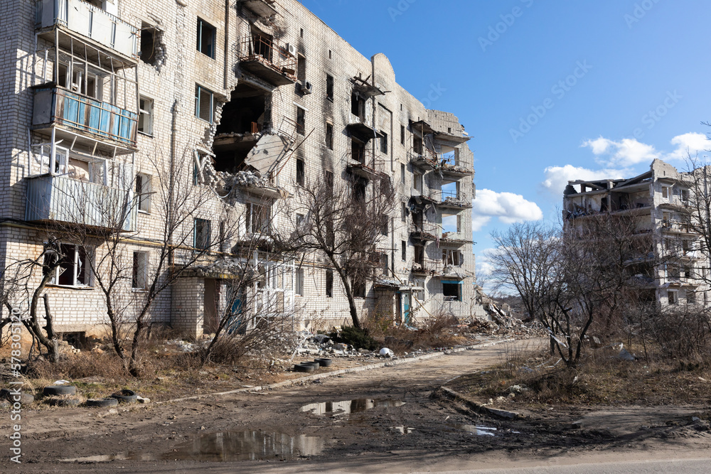 Scars of war in Izyum, Kharkiv region