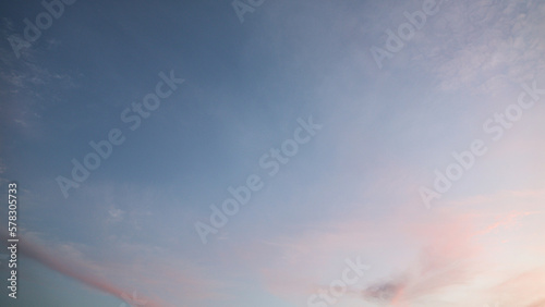 Clouds flowing in the twilight sky