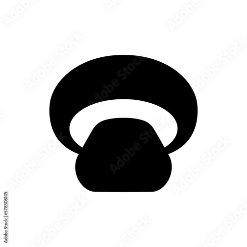 Mushroom silhouette. Vector illustration.