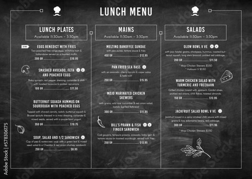Tapety artystyczne Lunch Menu