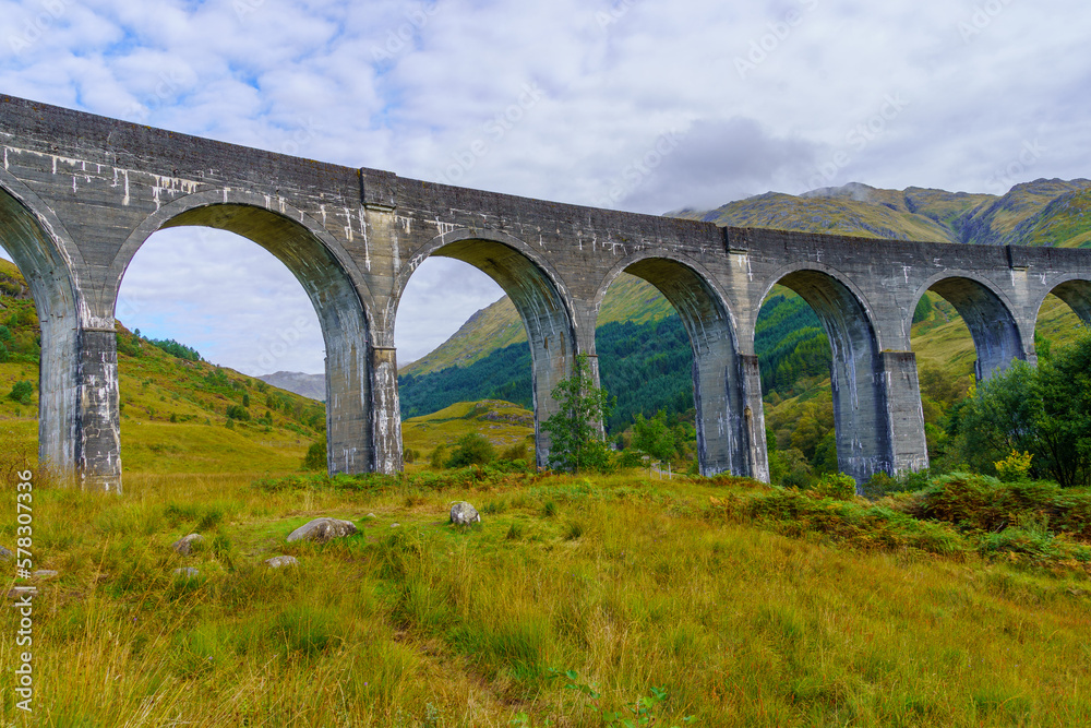Glenfinnan Viaduct and surrounding landscape