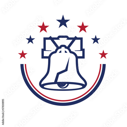 liberty bell logo vector