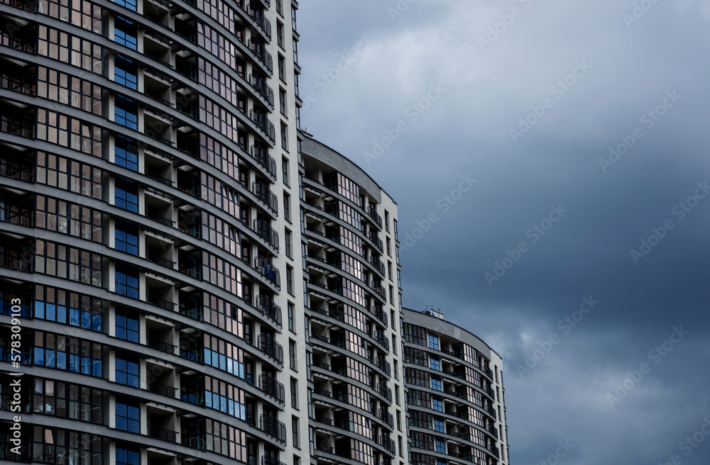 modern residential apartment building.