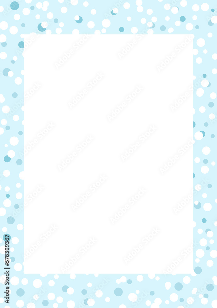 Blue frame with snowflakes. Winter border illustration. Blue frame with snowflakes. Winter border illustration.