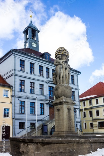 Town hall in German city Bischofswerda photo