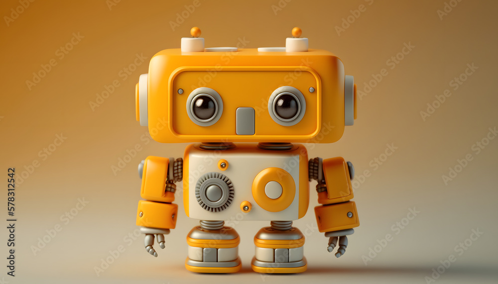 Fototapeta premium Children's toy robots. Generative AI