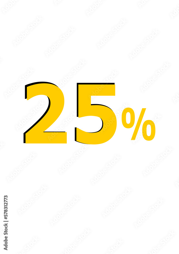 3d golden text with numbers - 25% - Sales 3d golden text with numbers - 25% - Sales