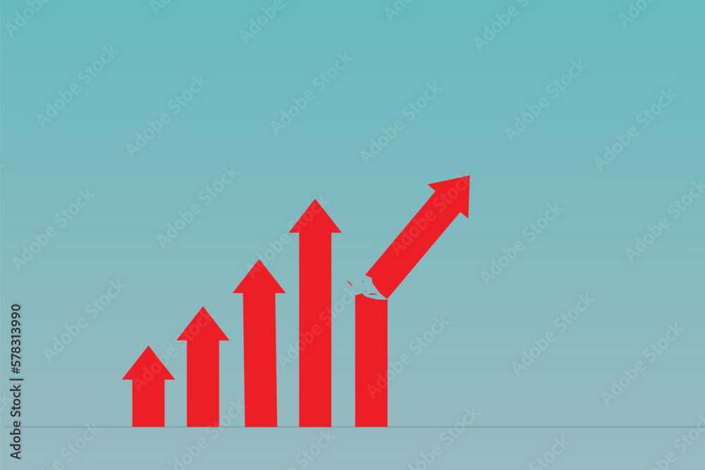 Business and bankruptcy concept. bankrupt graph with recession Business and bankruptcy concept. bankrupt graph with recession