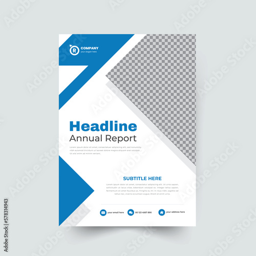 flyer cover business brochure vector design, Leaflet advertising abstract background, Modern poster magazine layout template, Annual report for presentation © Rifayet