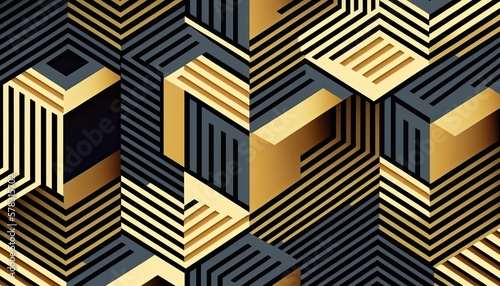 abstract geometric seamless pattern Generative Ai